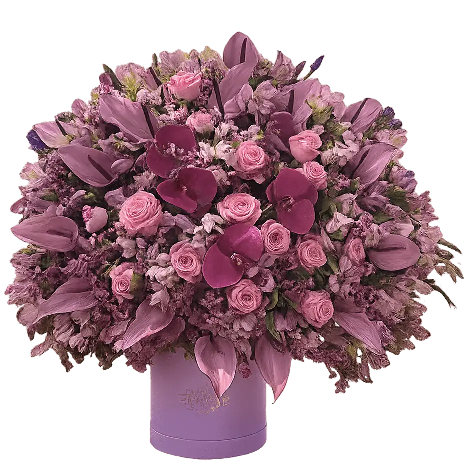 باکس گل فانتزی بنفش کد 02 باکس گل فانتزی بنفش کد 02 - تصویر 1