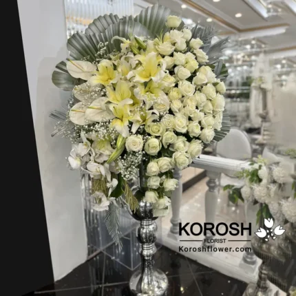 جام گل تبریک و تسلیت