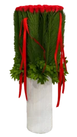 سطل گل ایستاده رز قرمز