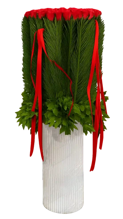 سطل گل ایستاده رز قرمز