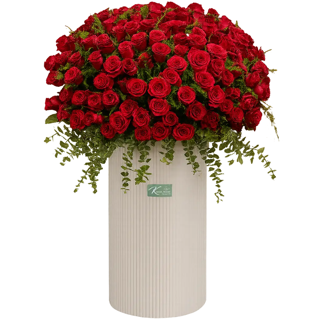 satl roz 0 باکس گل رز قرمز - سطل گل