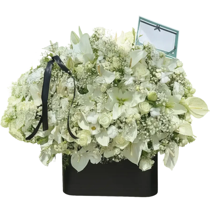 باکس گل تسلیت - فروشگاه گل کوروش