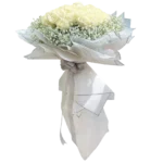 دسته گل سفید فروشگاه گل کوروش