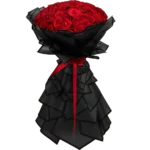 دسته گل مشکی رومانتیک فروشگاه گل کوروش